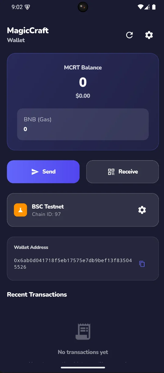 MagicCraft Wallet screen 3